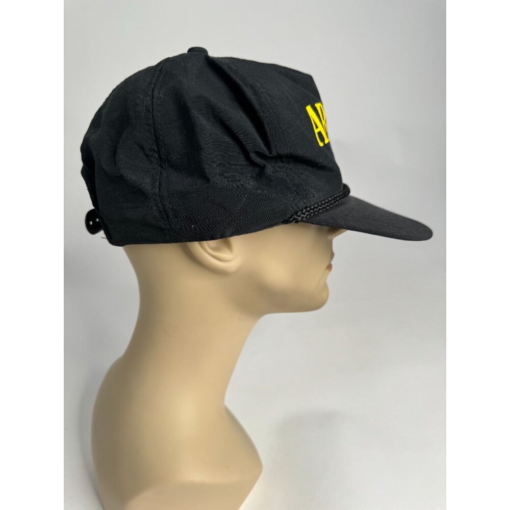Army Logo Black Nylon Snapback Hat By Yupoong - Picture 11 of 16